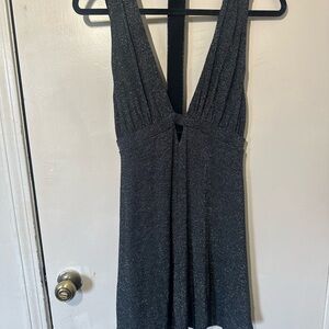 Free People Charcoal Backless Dress